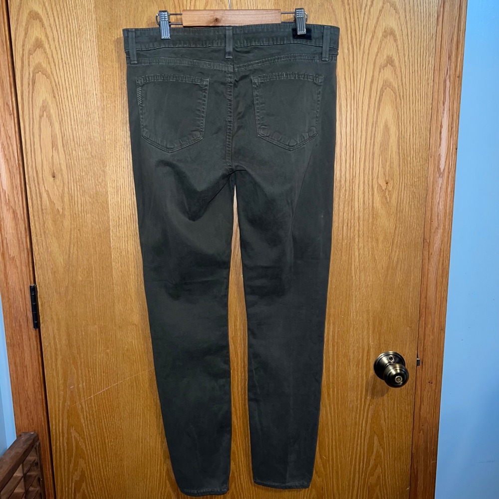 PAIGE Verdugo Ultra Skinny Pants Womens 30 Olive Green Mid Rise Stretch Trousers - Picture 4 of 8